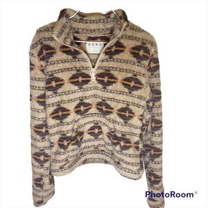Aero fuzzy Aztec Quarter zip